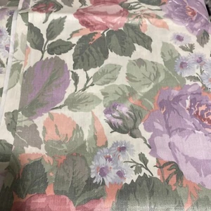 BELLISSIMO cavolo floreale vintage anni 90 rosa chintz by the yard 45 largo rosa viola - Foto 1 di 2