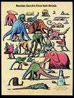 1984 Perrier water MIGNON dinosaure buvant la première boisson gazeuse sur Terre publicité imprimée