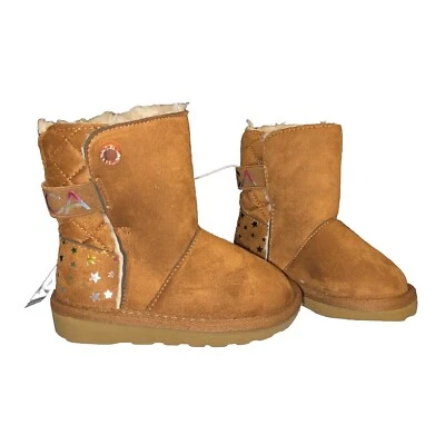 NWT Nautica Tan Rainbow Star Small Pond Toddler Boot 5 Fleece Lined KA0048 - Image 1 of 4