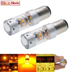 1157 BAY15D P21W Car LED Light 3030 140W Amber Yellow Turn Signal Bulbs 12V 24V - Picture 1 of 6