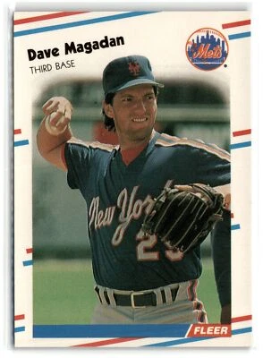 1988 Fleer Baseball Glossy/Tiffany #141 Dave Magadan  New York Mets - Image 1 of 2