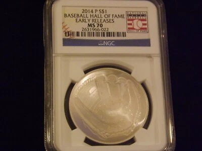 2014-P   50c  Baseball Hall Of Fame   Early Releases      NGC  MS 70 - Image 1 of 2