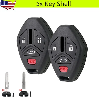 2 For 2008 2009 2010 2011 Mitsubishi Lancer Outlander Galant Key Fob Case Shell - Image 1 of 4