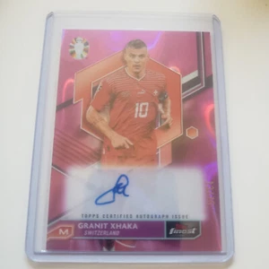2023 Finest Xhaka Switzerland Euro 2024 Fuschia Lava Refractor Auto /75 Arsenal - Bild 1 von 3
