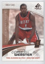 2005 SP Game Used Edition Authentics Bronze /100 Martell Webster #133 Rookie RC