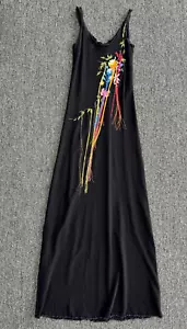 Jean Paul Gaultier Mesh Maxikleid Small Vintage Schwarz Soleil Italy Bestickt - Bild 1 von 7