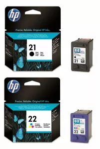 CARTUCHOS DE TINTA HP 21 negro + HP 22 colores sin caja c9351A/C9352A - ¡ENVÍO GRATUITO! - Imagen 1 de 4