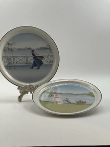 *2~Villeroy & Boch 9.25” Plates "The Romantic Seasons” No 1 and 4 Spring Winter - Picture 1 of 6