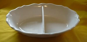 CorningWare Traditions Stoneware Classic Oval Divided Serving Bowl - Picture 1 of 4