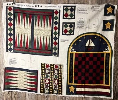 Painel de tabuleiro Patriot Game por Leslie Beck para damas VIP de gamão Cranston - Imagem 1 de 3