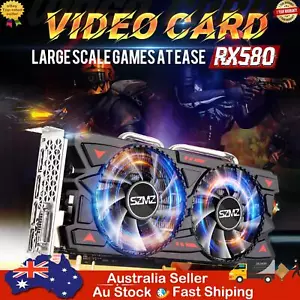 RX580 8G Independent Graphics Card Dual Fans Desktop Computer Lighting Card - Picture 1 of 15