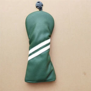 Copricapo verde con strisce bianche pelle pu driver/fairway legno/ibrido 1 3 5 H - Foto 1 di 3