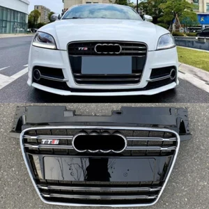 Rejilla de malla delantera cromada para parachoques para Audi TT TTS 2008-2014 actualización a TTS - Imagen 1 de 5