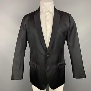 DOLCE & GABBANA Size 42 / IT 52 Black Silk Blend Notch Lapel Sport Coat - Picture 1 of 8