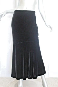 Womans Ralph Lauren Long Black Velvet Maxi Skirt Size 8 - Picture 1 of 4