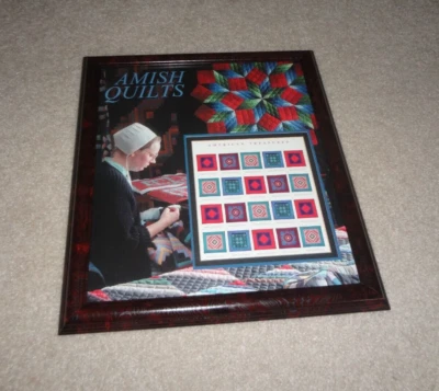 Hoja American Treasures Amish Edredones 34C USPS - Enmarcada - Fecha 2001 - 98330319 Foto 1 de 4