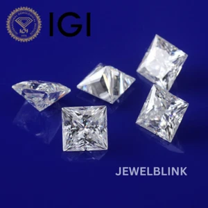 IGI Certified 1 Carat E VS1 Loose Princess Cut CVD Lab Grown Diamond For Pendant - Picture 1 of 18