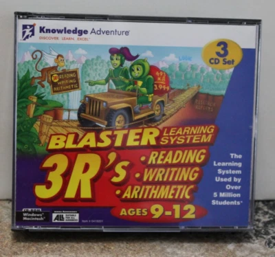 Blaster Learning System 3R's, ages 9-12, vintage CD-ROM - Image 1 of 4