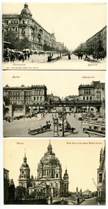 Postcard H08 Germany BERLIN Hallesches Tor Dom Kleiststrasse (3 pcs) - Picture 1 of 2