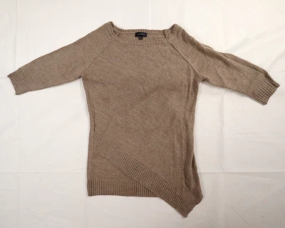 The Limited Women's Small (S) Brown Long Sleeve Asymmetrical Sweater Top - Image 1 of 4