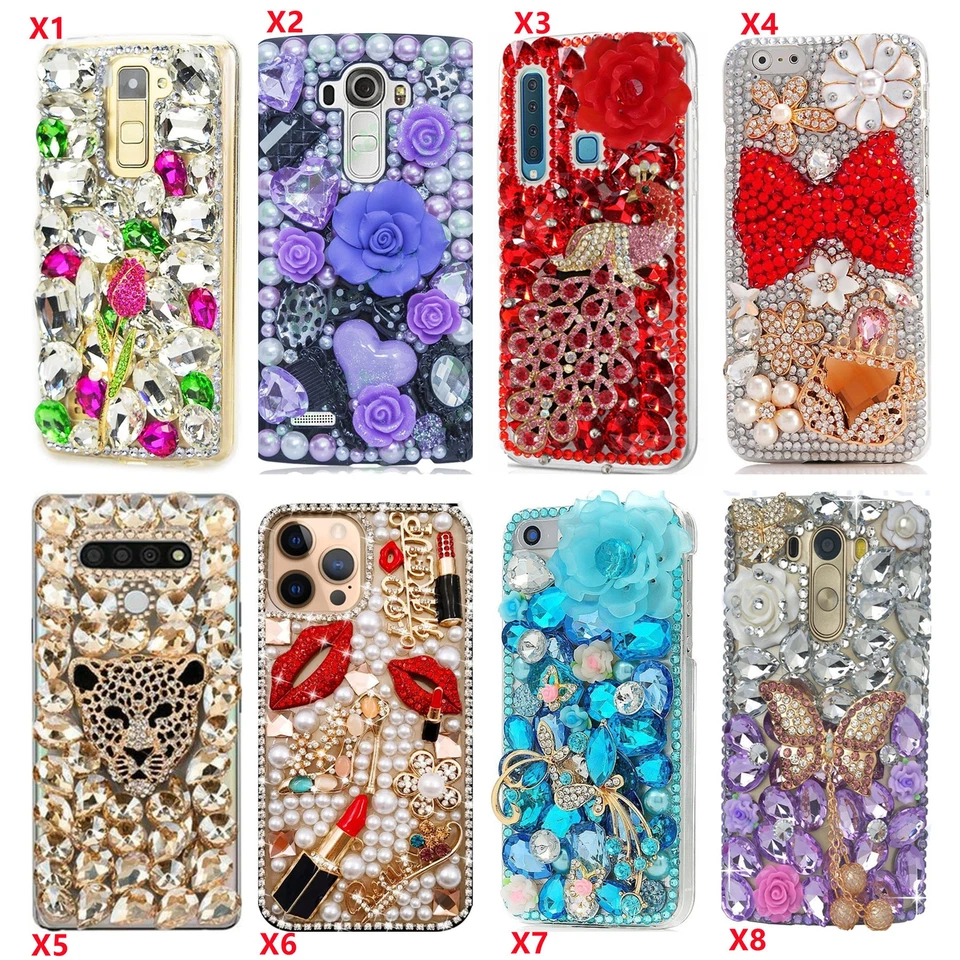 Handmade Luxury Bling Diamonds Rhinestones Crystals Soft Case Skin for TCL Phone - Image 1 of 4