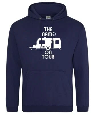 Caravan on Tour Personalised Camping Hoodie, Glamping Hoody with Name - Image 1 of 4