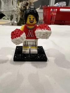 LEGO Cheerleader red pom pom cheer football minifigure Collectible series 8 CMF - Picture 1 of 6