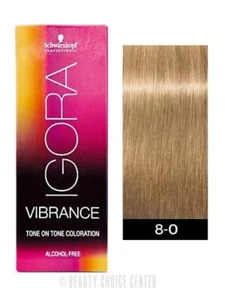 Schwarzkopf Igora Royal Vibrance Tone on Tone Hair Color 8-0 Light Blonde Natura - Picture 1 of 1