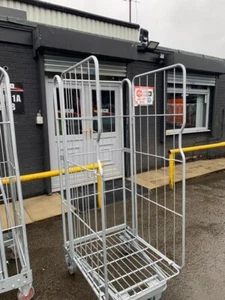 REFURBISHED 3 SIDED ROLL CONTAINER , NO SHELF / CAGE /ROLLING PALLET /WAREHOUSE - Picture 1 of 6