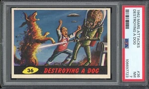 1962 Mars Attacks Destroying A Dog #36 PSA 7 NM - Picture 1 of 1