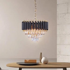 Modern Chandelier Luxury Crystal LED Ceiling Light Fixture Pendant Lamp 5 Light - Picture 1 of 8