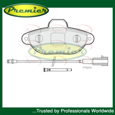 Premier Front Brake Pads Set Fits Fiat 500 2008- Panda 2007-2011 1.2 77365816 - Image 1 of 2
