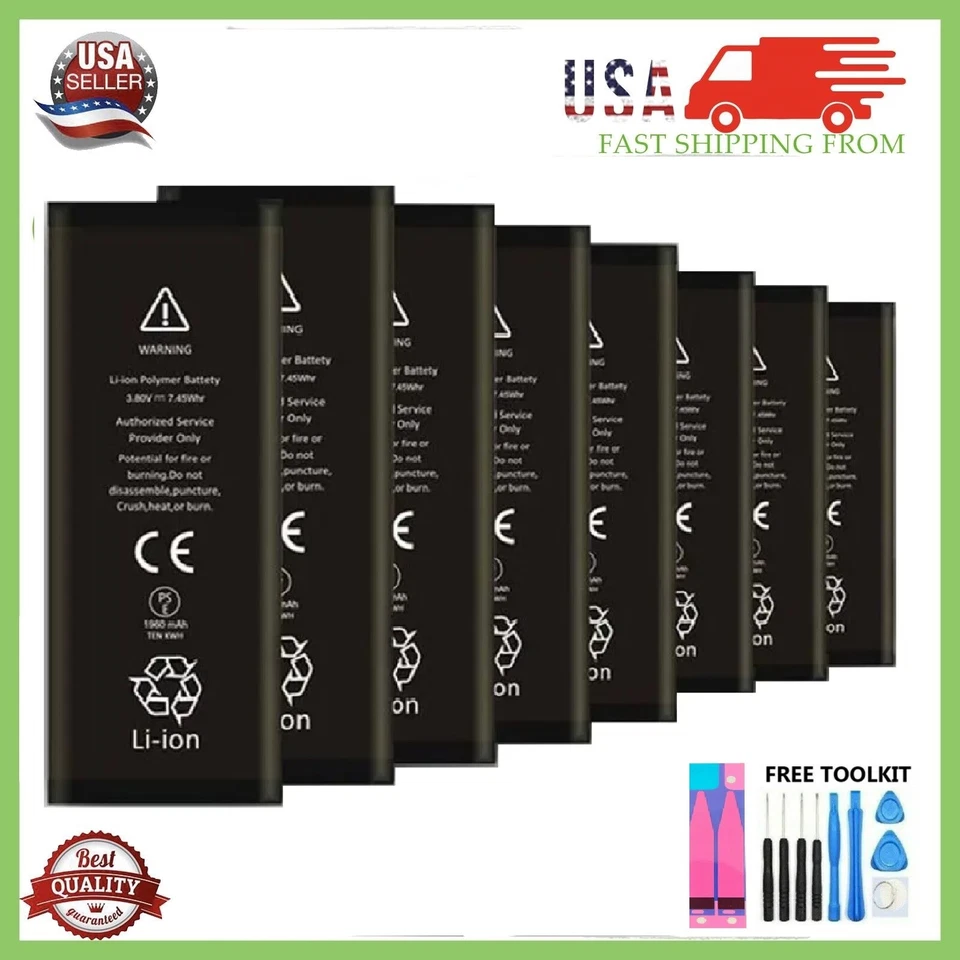 Replacement Internal Battery For iPhone 6 7 8 11 12 13 Pro X XS XR SE +Tools LOT - Image 1 of 4
