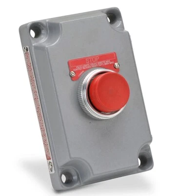 KILLARK XCS-0B2 EXPLOSION PROOF RED MOMENTARY SINGLE PUSHBUTTON COVER 2 SETS NC