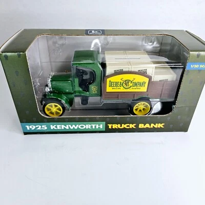 Ertl John Deere 1925 Kenworth Die Cast Metal Bank w/ Key Delivery Truck 1/30 USA - Image 1 of 4