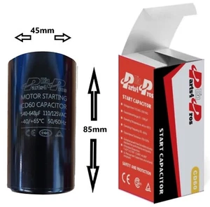 Condensador de arranque de motor redondo 540-648 uF 110-125 V VAC de alta calidad CD60 - Imagen 1 de 2