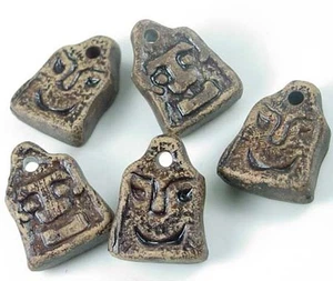 5 dijes colgantes faciales de ópera porcelana de arcilla de polímero 27x20 mm - Imagen 1 de 1