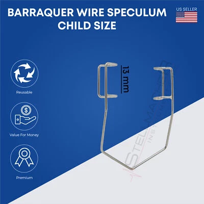 Instrumentos oftálmicos de aço inoxidável tamanho infantil espéculo de arame Barraquer 13 mm - Imagem 1 de 2