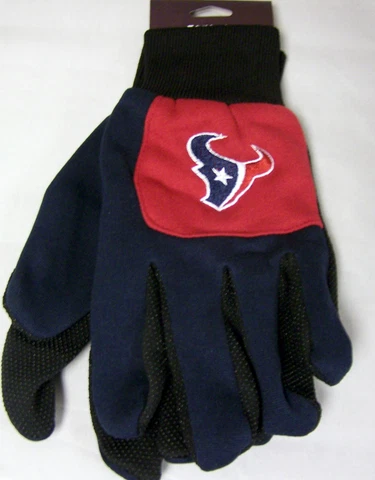 Houston Texans NFL Logo Colorblock Utility Gloves red on blue Cover