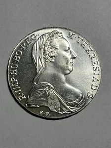 1780 Maria Theresa Thaler Austria Large Size Silver UNC BU - Picture 1 of 2