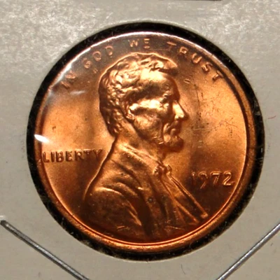 1972 DOUBLE DIE OBV LINCOLN MEMORIAL CENT OLD U.S. TYPE COIN - Image 1 of 2