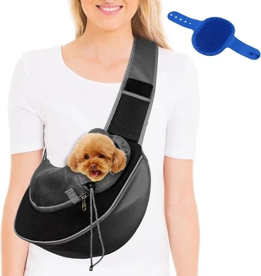 Pet Dog Cat Puppy Sling Bag Breathable Mesh Shoulder Bag Pet Carrier Travel Bag - Image 1 of 4