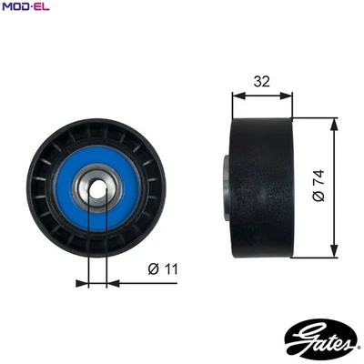 DEFLECTIONGUIDE PULLEY VRIBBED BELT T36518 FOR SCANIA 4/-/series/bus TOURING - Image 1 of 4