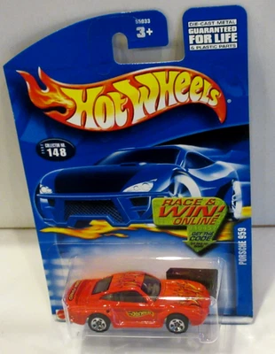 2002 Hot Wheels ~ красный с пламенем Porsche 959 ~ как новый на картонке ~ - Изображение 1 из 4