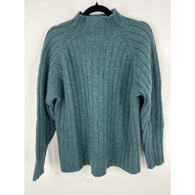 J. Crew Sweater Mens M Ribbed Roll Neck Wool Fisherman Knit Crewneck Oarsman - Image 1 of 4