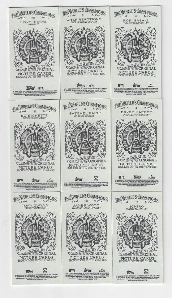 Topps Allen & Ginter Mini A & G 2025 espalda tú eliges o eliges tu jugador Foto 1 de 1