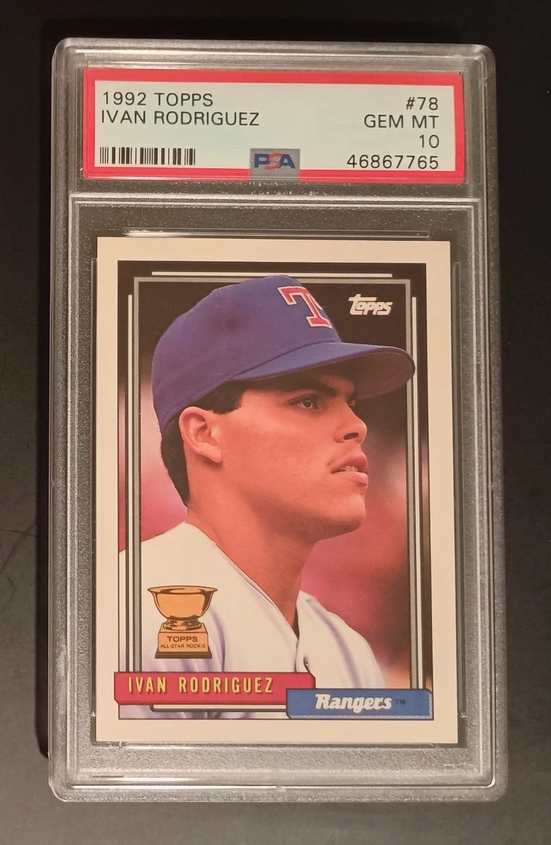 Ivan Rodriguez 10 Graded Baseball Sports Trading Cards