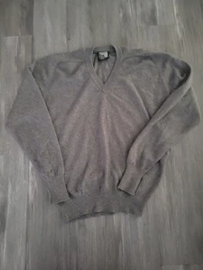 Suéter Pullover Nordstrom 100% Cachemira en Gris Caviar Talla L Cárdigan Alto  - Imagen 1 de 5