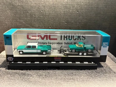 1/64 M2 1973 GMC SIERRA 3500 & 1976 GMC SIERRA GRANDE 15 P/U CUSTOM & TRAILER - Image 1 of 2