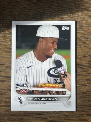 2022 Topps Opening Day Image Variation Tim Anderson SSP Field Of Dreams - Image 1 of 2